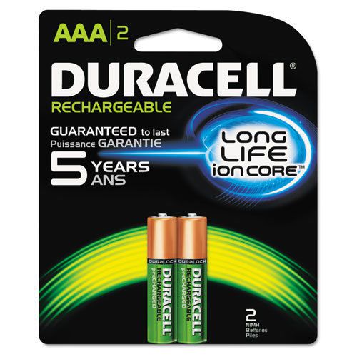Rechargeable NiMH Batteries with Duralock Power Preserve Technology, AAA, 2/Pk