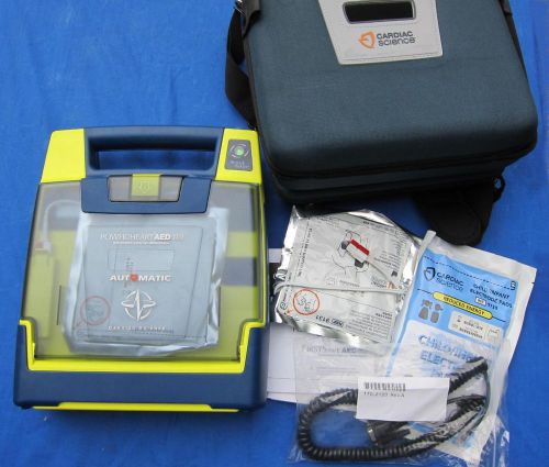 Cardiac Science Powerheart AED G3 9300A-501 w/ Case &amp; Acc.