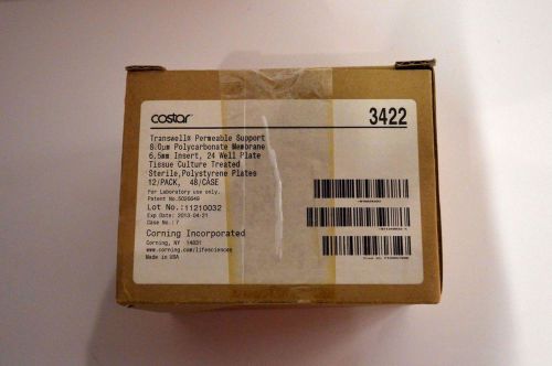 Corning CoStar # 3422 Transwell 4-24 Well Units 8um Pore Size Qty: 1