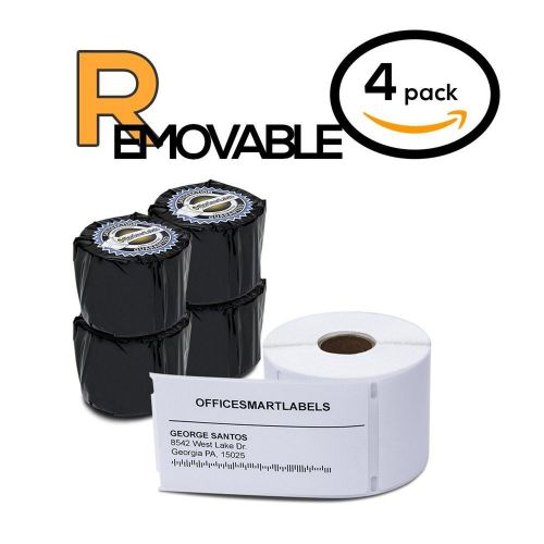 Dymo compatible 30256 removable adhesive - 2-5/16&#034; x 4&#034; shipping labels (4 ro... for sale
