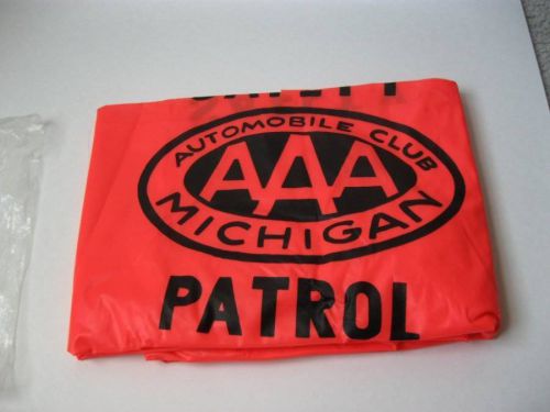 Vintage AAA Patrol Rain Poncho - Orange &amp; Black