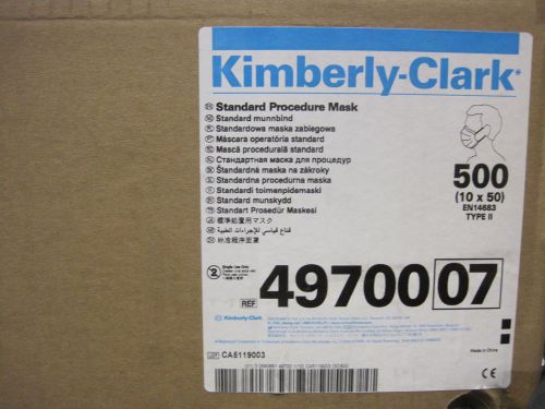 Kimberly-Clark Standard Face Masks (KC-49700) 1 Case of 500 masks Free Shipping