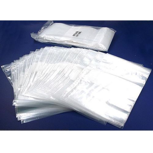 200 White Block Resealable Plastic Bags 6&#034; x 9&#034;