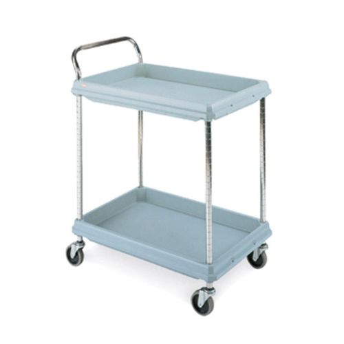 Metro bc2030-2dmb polymer deep ledge 2-shelf utility cart microban - slate blue for sale