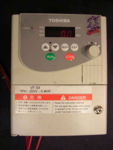 TOSHIBA Transistor Inverter VF-S9N VFS9S-2004PL-WN VF-S9 1PH/ 200V/ 0.4kW