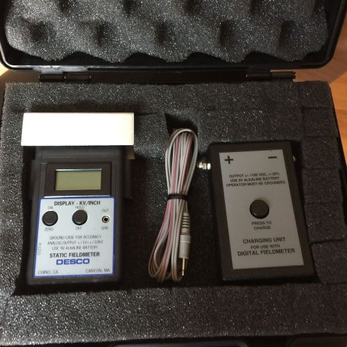 Desco digital static field meter kit and charging unit Model 19447