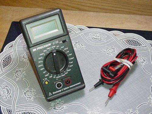 BK Precision Hand Held 875B Low Ohm LCR Meter with Probes Used