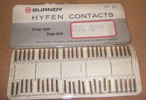 2 Card of 50 ea. Burndy HYFEN Contacts RC16M-23 Die Set N16RT-21 ~ 100 Contacts