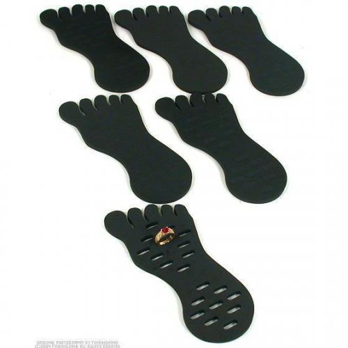 6 Toe Ring Holders Black Foam Foot Body Jewelry Display