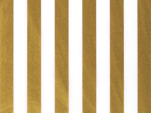 Gold Metallic Stripes Tissue Paper 20&#034; X 30&#034; - 24 Sheet Pack