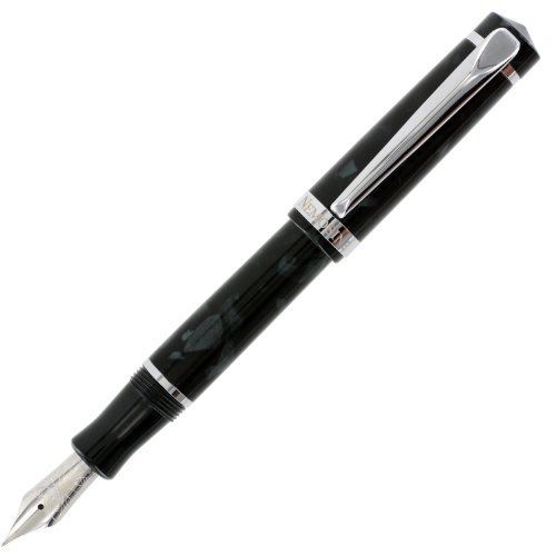 Nemosine Singularity Fountain Pen, Fine German Nib, Black Marble (NEM-SIN-08-F)