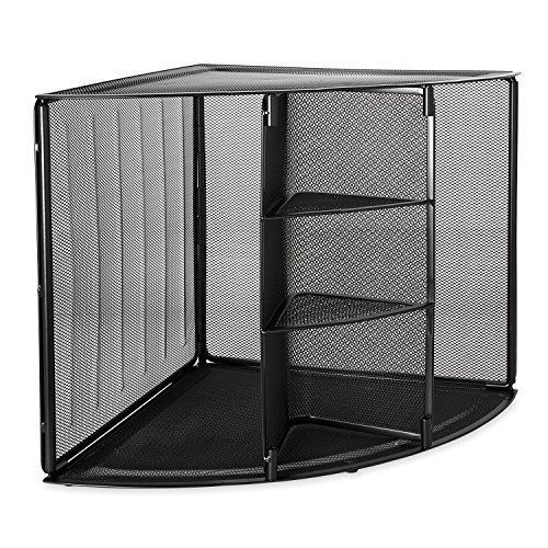 Rolodex Mesh Collection Corner Desktop Shelf Black (62630) , New, Free Shipping