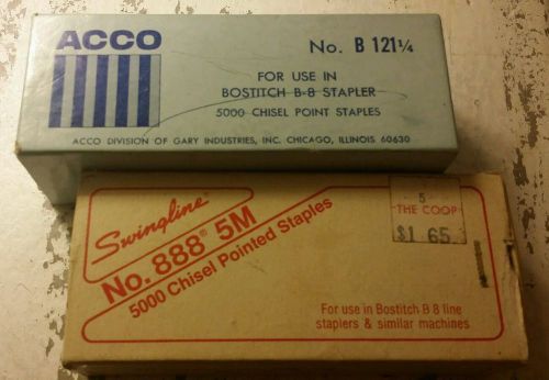 B8 Staples, Swingline &amp; ACCO Staples, 5000+ (2 partial boxes)