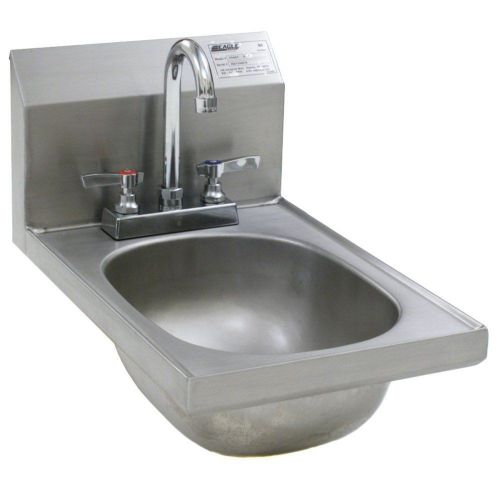 EAGLE GROUP SS WALL MOUNT HAND SINK DECK MOUNTED FAUCET NSF - HSAND-10-F