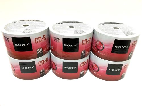300 Sony CD-R Logo CDR 48x Blank Recordable Disc Media 80Min 700MB Shrink Wrap