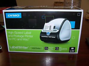 NEW DYMO LABEL WRITER 450 TURBO 71 LABELS PER MINUTE, PRINTS POSTAGE, ETC.
