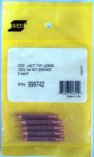 ESAB Contact Tip 5 Pack, Long .023 For MT-200 / 400