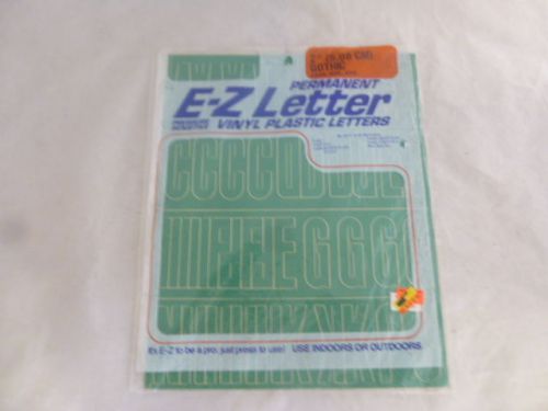 E-Z Letters 2 &#034; Permanent Pressure Sensitive Vinyl Plastic Letters New GREEN