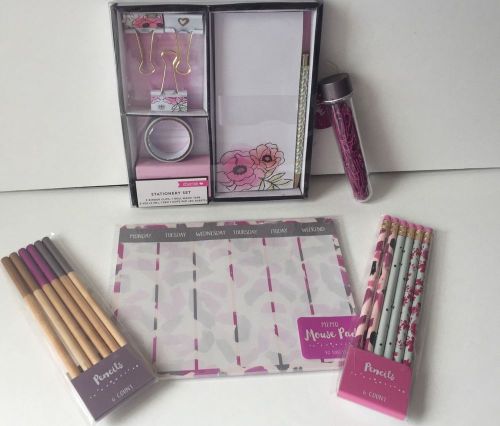 Target One Spot Stationery Set Binder clips washi pen note pad lot planner New