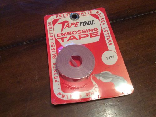 Tapetool Embossing Tape Red Color Lot  3/8&#034; x 144&#034;  Prints White Raised Letterss