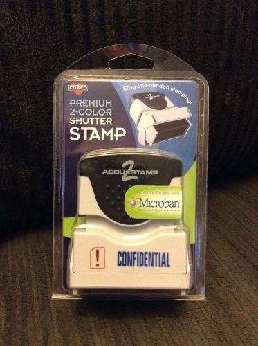 Cosco Premium 2-Color Shutter Stamp Microban &#039;Confidential&#039;