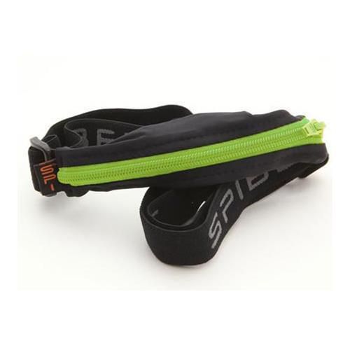 SPIbelt Original Small Personal Item Belt, Black Fabric/Lime Zipper #7BLA001009