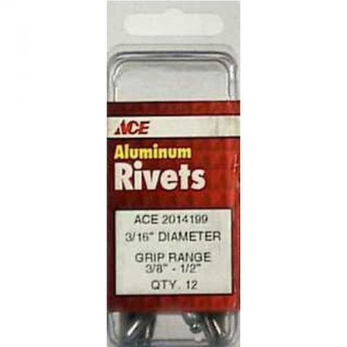 Rivet 3/16X1/2 Aluminium (Pack Of 10) Ace Pop Rivets 2014199A 082901015949