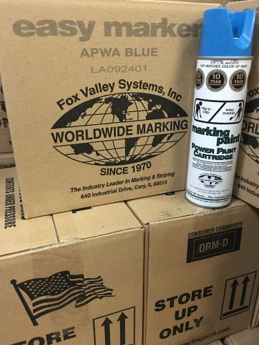 Fox Valley apwa Blue Field Striping Paint, Utility Marking Paint 12 can case
