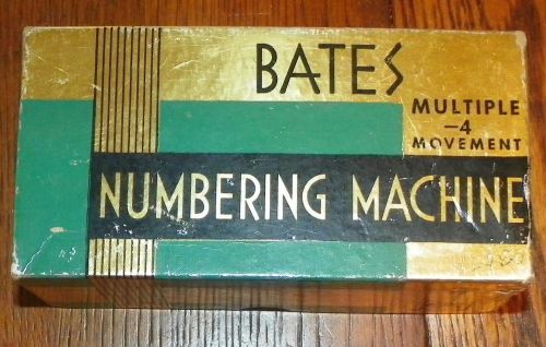 Bates 6 Wheel Numbering Machine Multiple 4 Movement