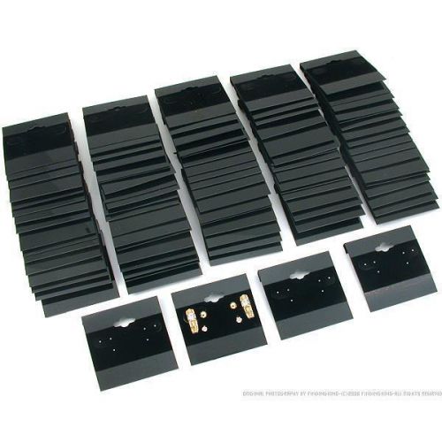 100 Black Flocked Hanging Earring Cards For Revolving Rotating Displays 2&#034; X 2&#034;