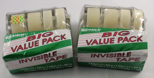 8 Rolls Invisible Office Tape 4-1/2&#034; and 4-3/4&#034; Free shipping