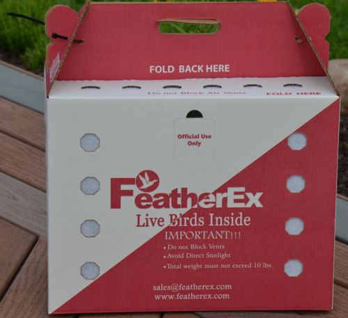 Package of 30 FeatherEx Premier Box : Live Bird Shipping Boxes (With Divider)