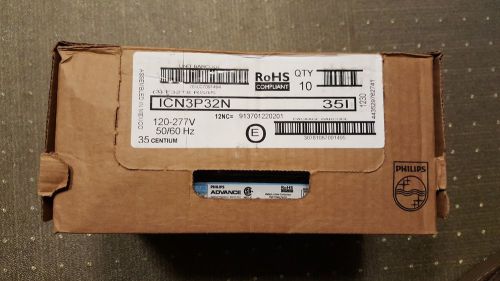 Philips advance icn3p32n 120-277v 2 lamp t8 electronic ballast new free shipping for sale