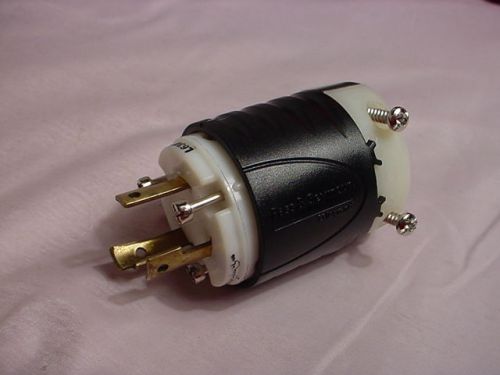 Pass &amp; seymour turnlok locking plug 30a 125/250v 3p 4w black &amp; white  l1430-p for sale
