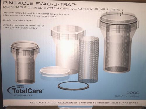 Kerr Dental Pinnacle Evac-u-trap model 2200. box of 8 filters.