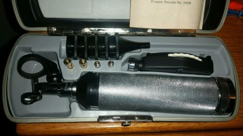PROPPER OTOSCOPE OPHTHALMOSCOPE  SET With Case and Instructions