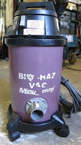 Minuteman Bio-Haz Vacuum 82907 with UPLA filter head assembly 829118 REMOVE MOLD
