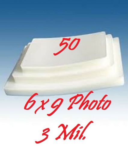 3 Mil 6 x 9  Laminating Laminator Pouches Sheets  Photo 50 PK