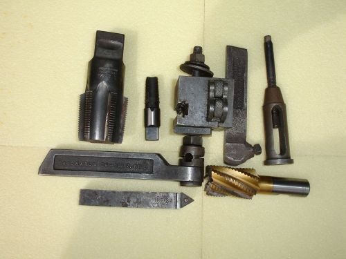 Various h.d. tooling for lathes &amp; mills. knurling, post holders taps ex.to vg. for sale