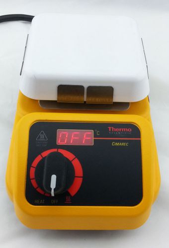 Thermo Scientific Cimarec Temp:5-540C 4&#034;x4&#034; Digital Hot Plate 120V Lab HP130915