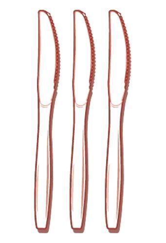 Fineline Settings 100-Piece Extra Heavy Cutlery Knives, Clear New