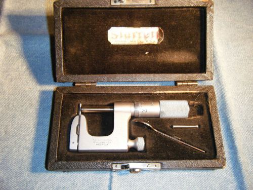Starrett anvil micrometer #220 0-1&#034;, .001&#034; resolution, .100&#034; and .125&#034; anvils for sale