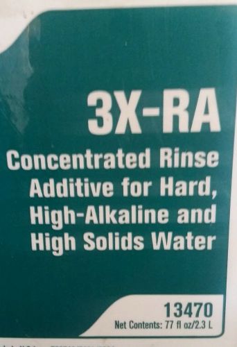 Lot of 3 ECOLAB Dishwasher rinse additive hard alkaline,high solids water 3X RA