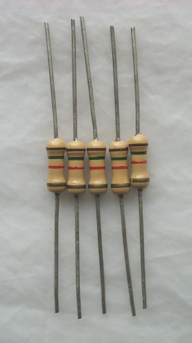 Lot (5) Banded Color Coded 4 Band Electronic Axial Lead Resistors