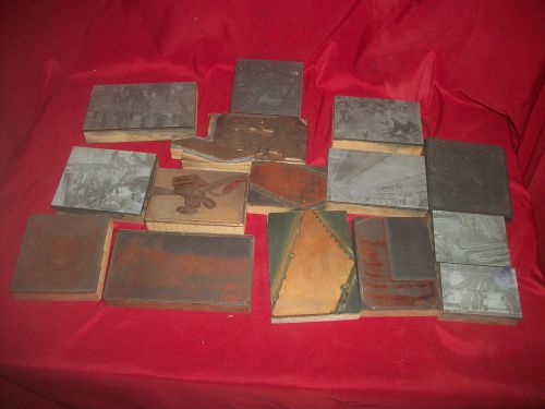 LOT D VINTAGE INDUSTRIAL/MICHINERY/ADVERTISEMENT LETTERPRESS PRINTING BLOCKS