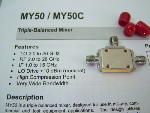 2 - 26GHz Triple balance mixer RF/LO Broadband MY50 IF:1 - 15GHz