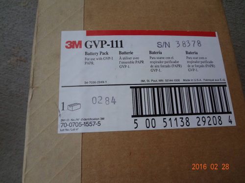 NEW 3M GVP-111 BATTERY PACK FOR USE WITH GVP-1 PAPR