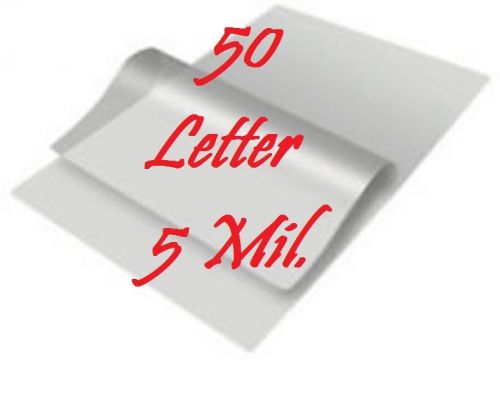 5 MIL Letter Size Laminating Laminator Pouches Sheets, 9 x 11-1/2  50 PK