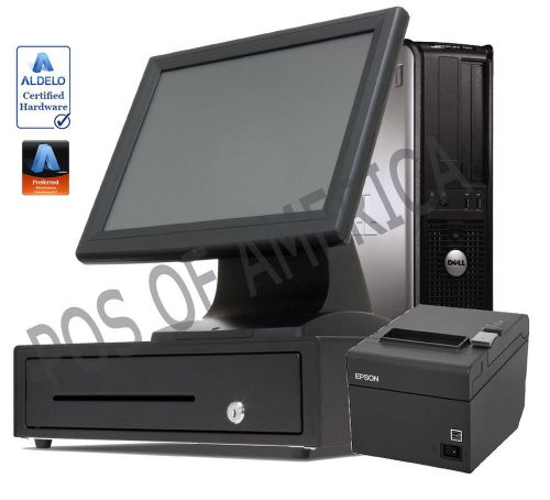 One Station Touch Screen Restaurant POS System Dell for Aldelo pcAmerica Maid