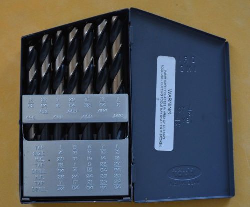 High speed steel 29pc twist drill bit hout index set,1/16&#034;-1/2&#034; by 1/64&#034; for sale